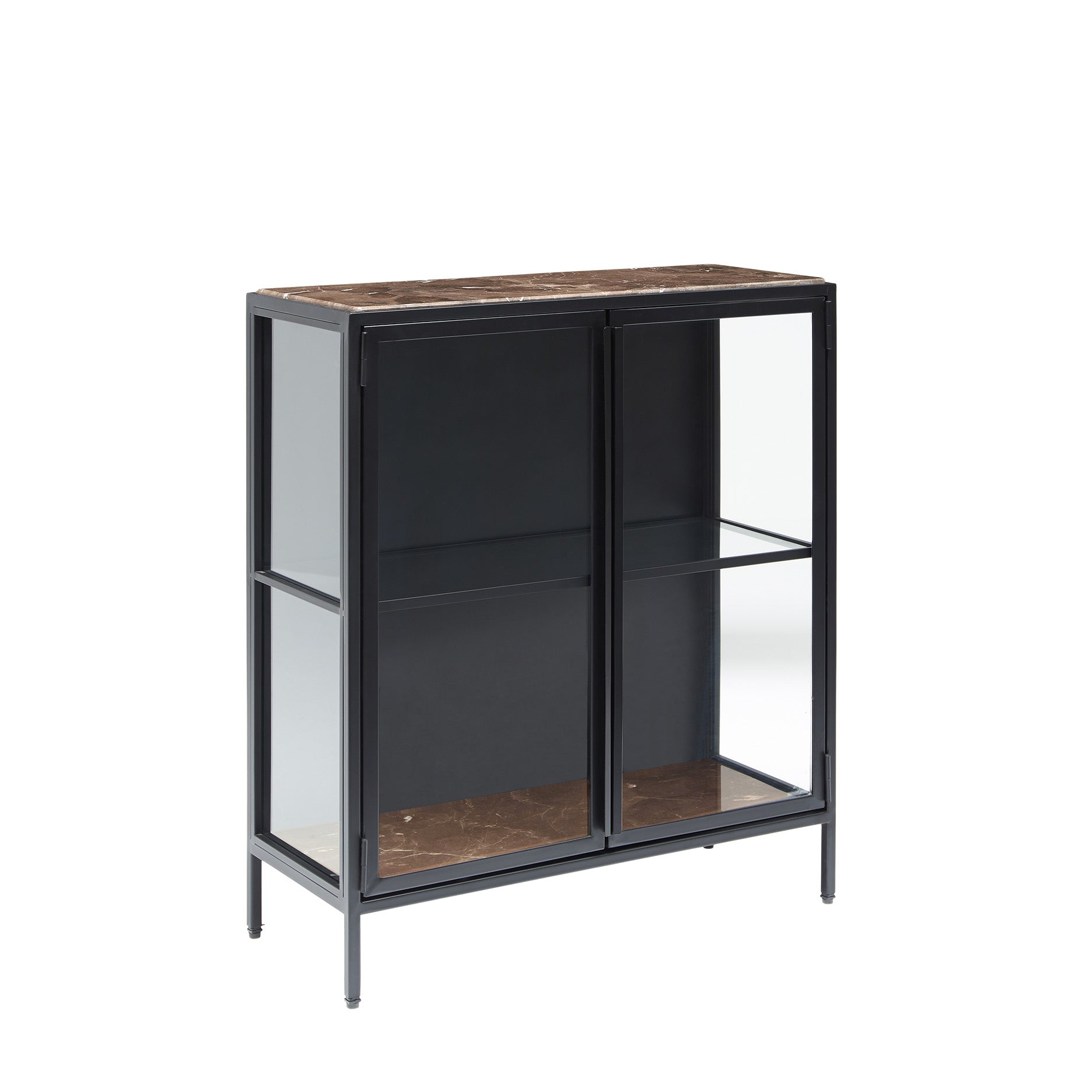 Mason II Vitrinenschrank – schwarzes Metall